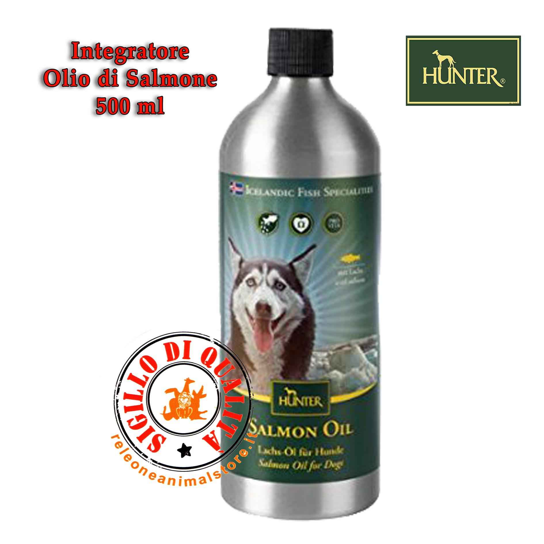 Alimenti complementari e Integratori - releoneanimalstore - Integratore  Alimentare Hunter Olio di Salmone 500ml