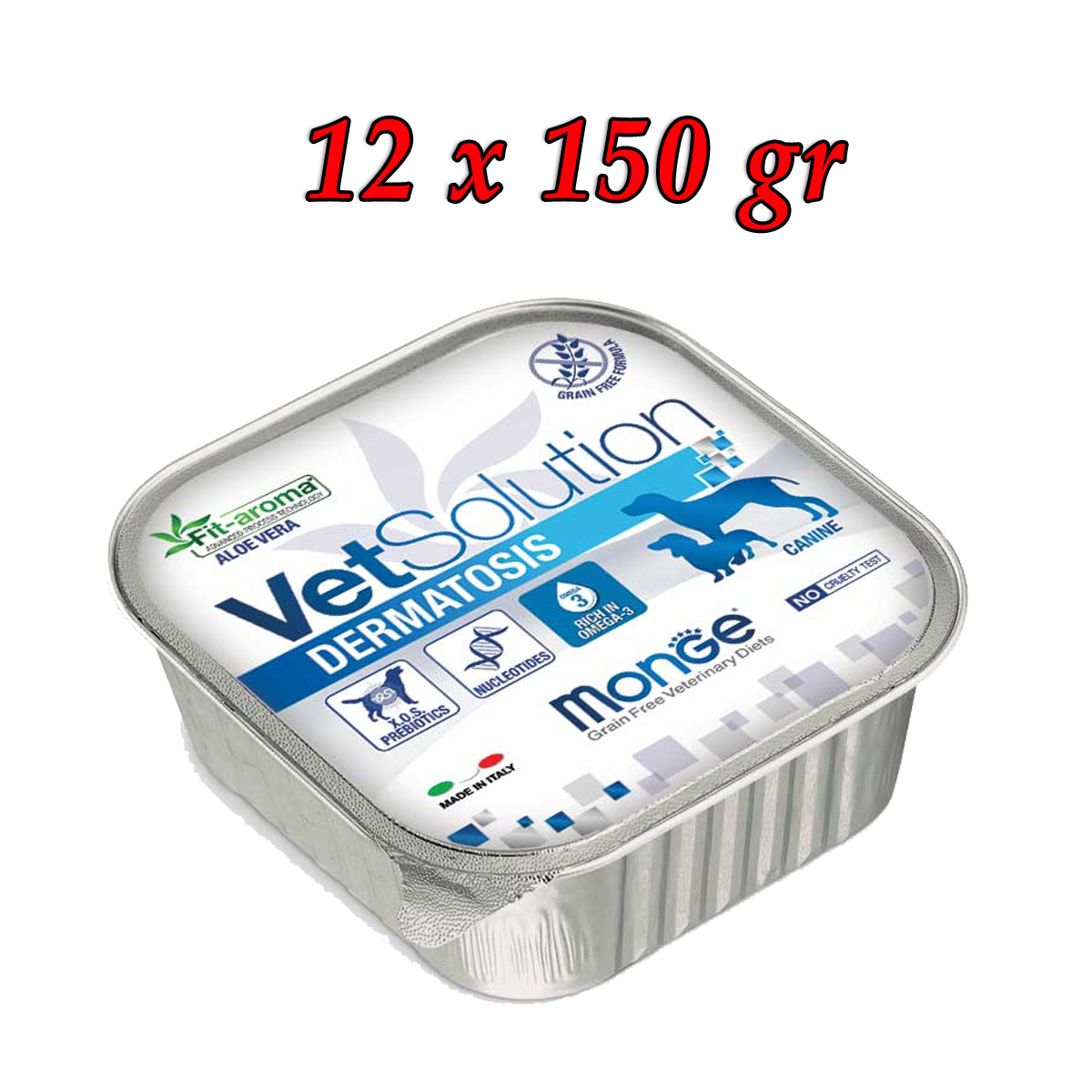 Monge Vetsolution Dermatosis Cane 12 x150 gr