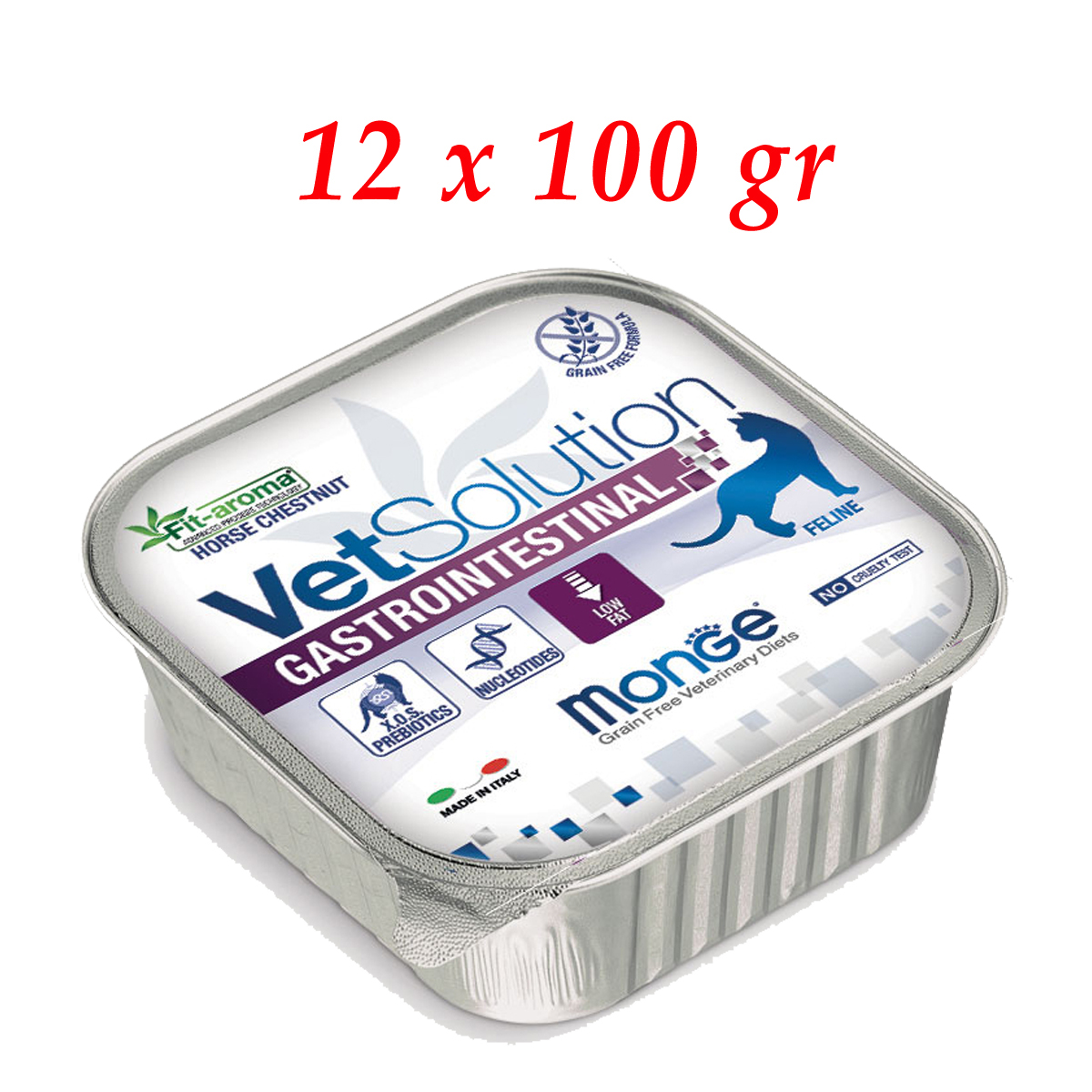 Monge VetSolution Gatto Gastrointestinal 100 gr - 12 vaschette