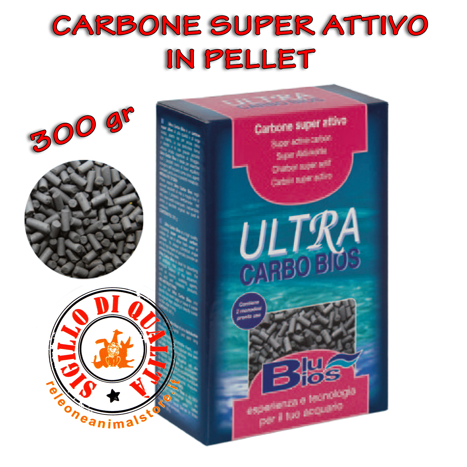 Carbone Super Attivo ULTRACARBONBIOS In pellet 300gr