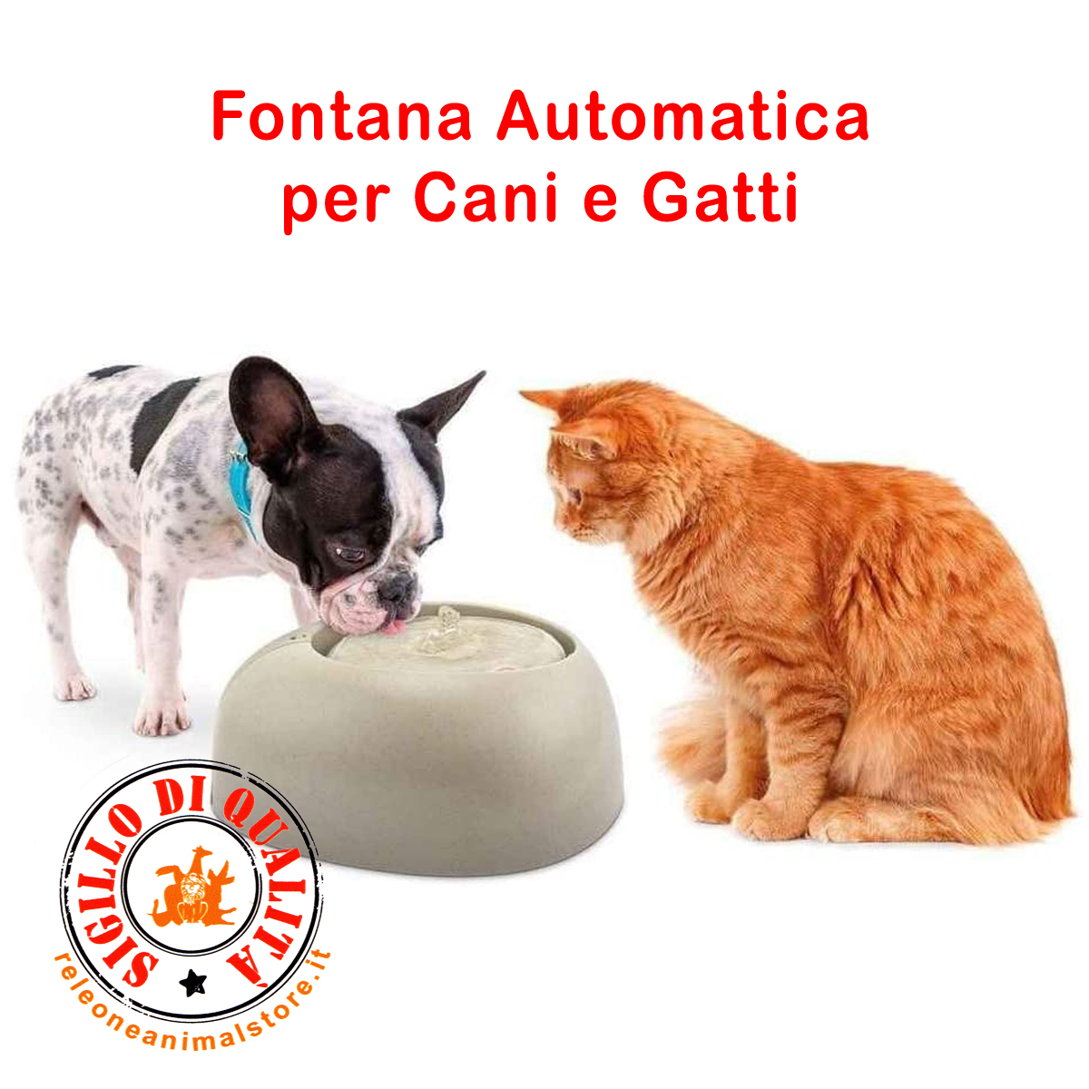 Fontana Imac Pet Fountain 220V automatica acqua fresca e corrente Cani e Gatti