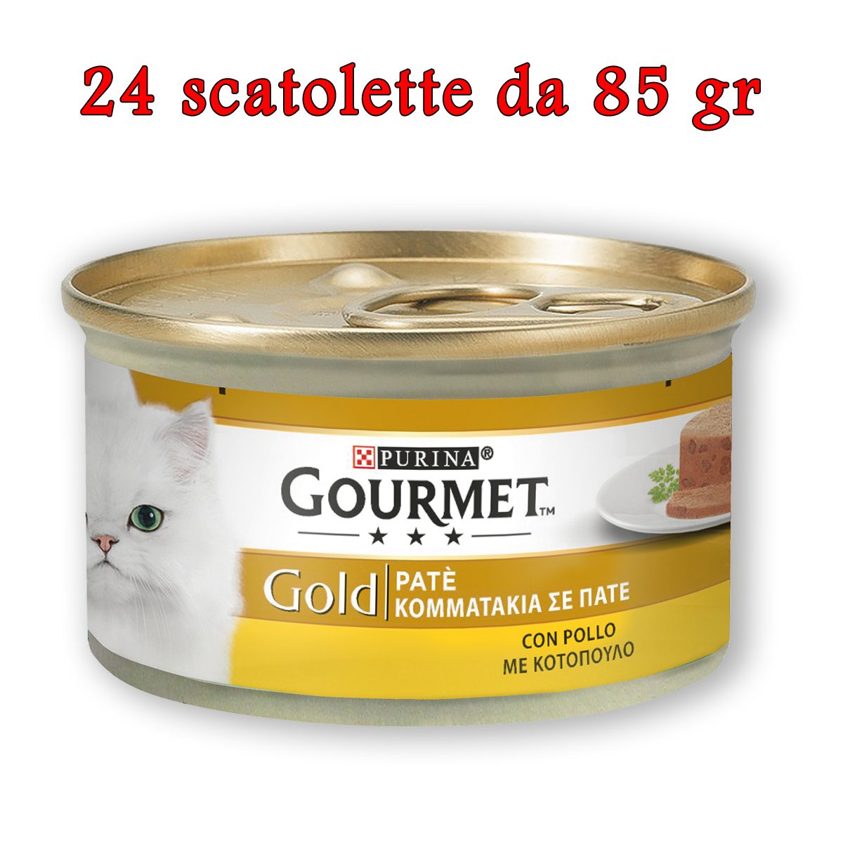 Gourmet Gold Pate\' con Pollo - 24 confezioni da 85 gr