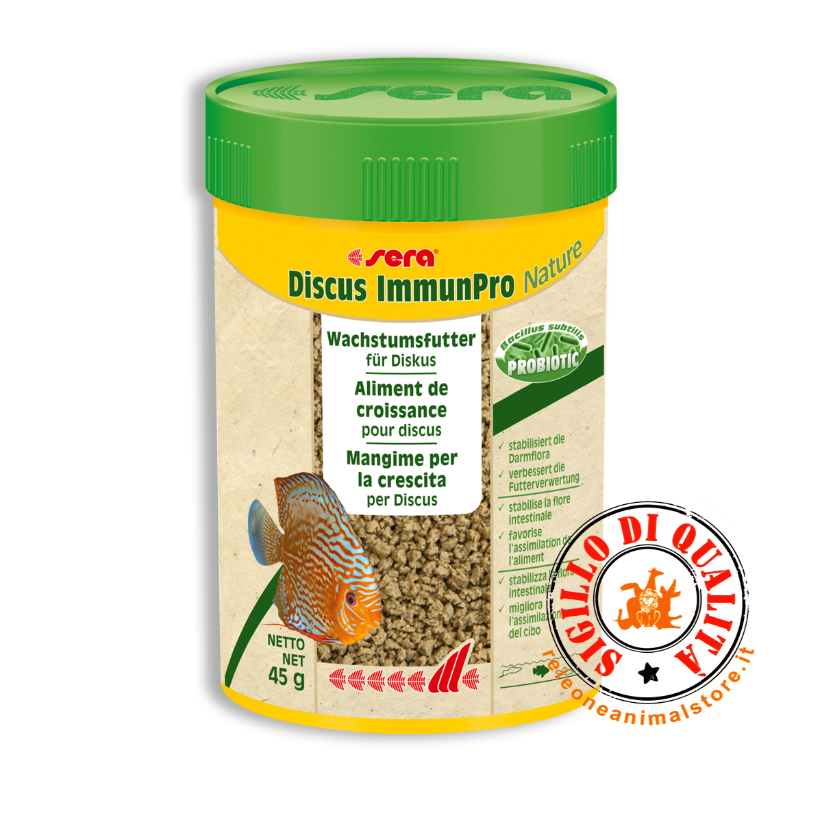 Sera Discus ImmunPro Nature Mangime per la crescita dei pesci 100ml