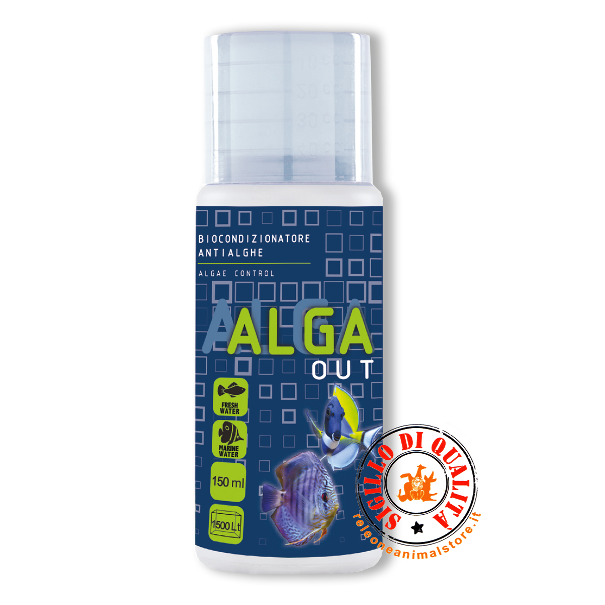 Biocondizionatore anti-alghe per acquari ALGA OUT BLUBIOS 150 ml