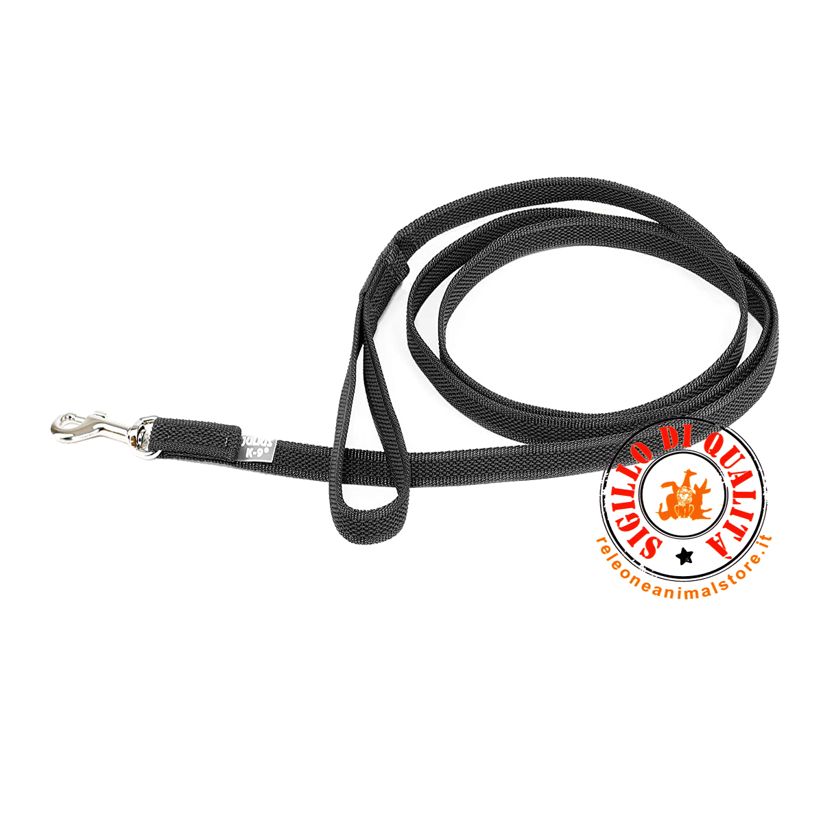 Guinzaglio per cani con maniglia Color e Gray Super-Grip 1,4 x 200 cm Nero