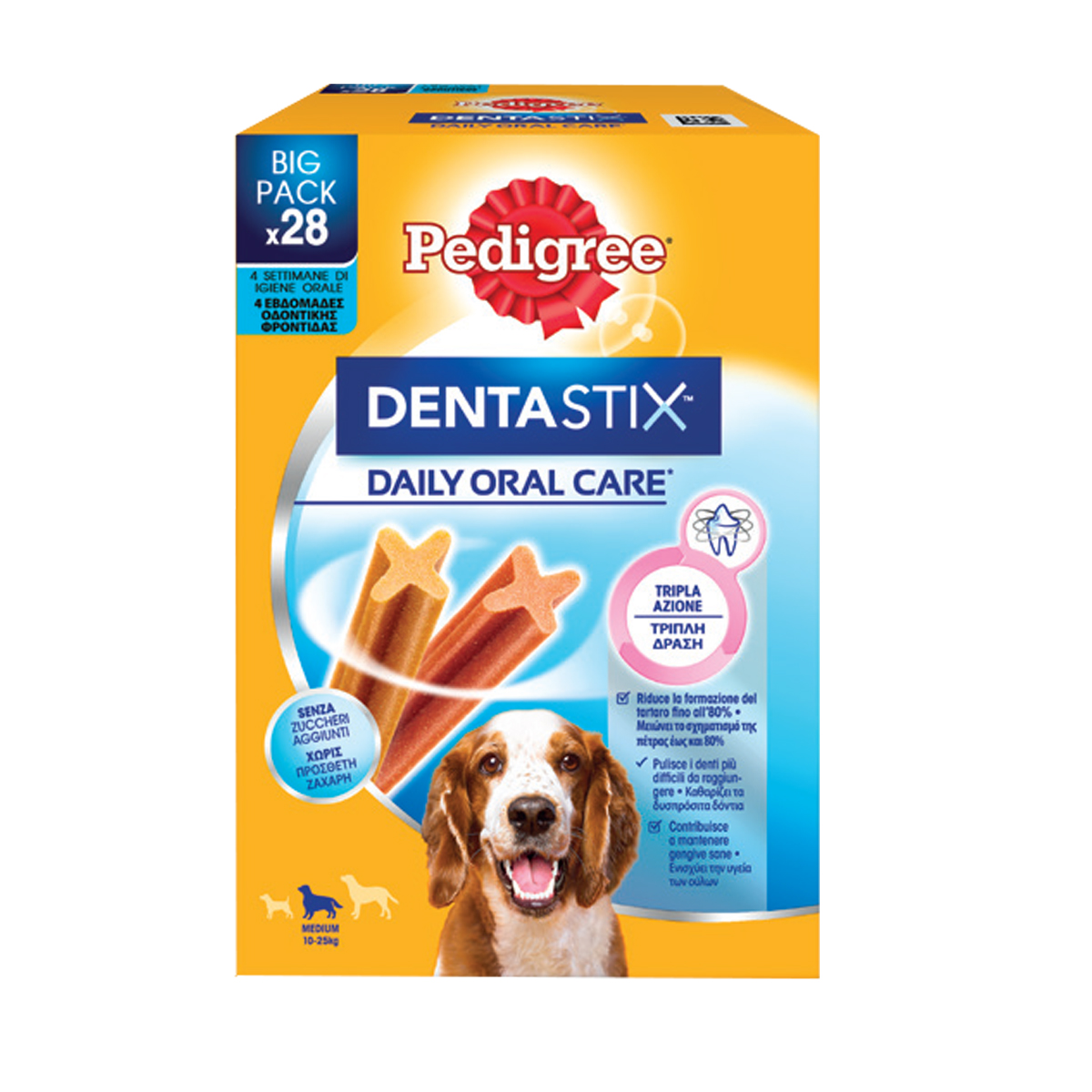 Pedigree Dentastix Snack per cane igiene orale - Medium 10-25 Kg Multipack 28 pz