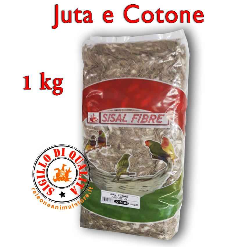 Juta e Cotone Busta da 1 Kg - Imbottitura per Nidi Uccelli