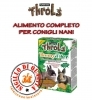 Alimento Completo per Conigli Nani Cuccioli e Adulti Throls BunnyFiber 800gr Fibre