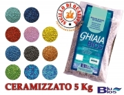 Sabbia Ghiaia Ceramizzato Blu Bios Fondo per acquari Colorata 5 Kg