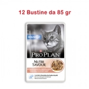 Pro Plan Nutri Savour Housecat in Salsa con Salmone 12 bustine da 85 gr