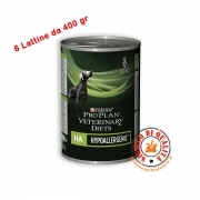 Alimento Umido Veterinary Diets Cane HA Hypoallergenic Purina 400 gr 6 pz