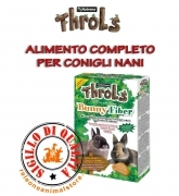 Alimento Completo per Conigli Nani Cuccioli e Adulti Throls BunnyFiber 800gr Fibre